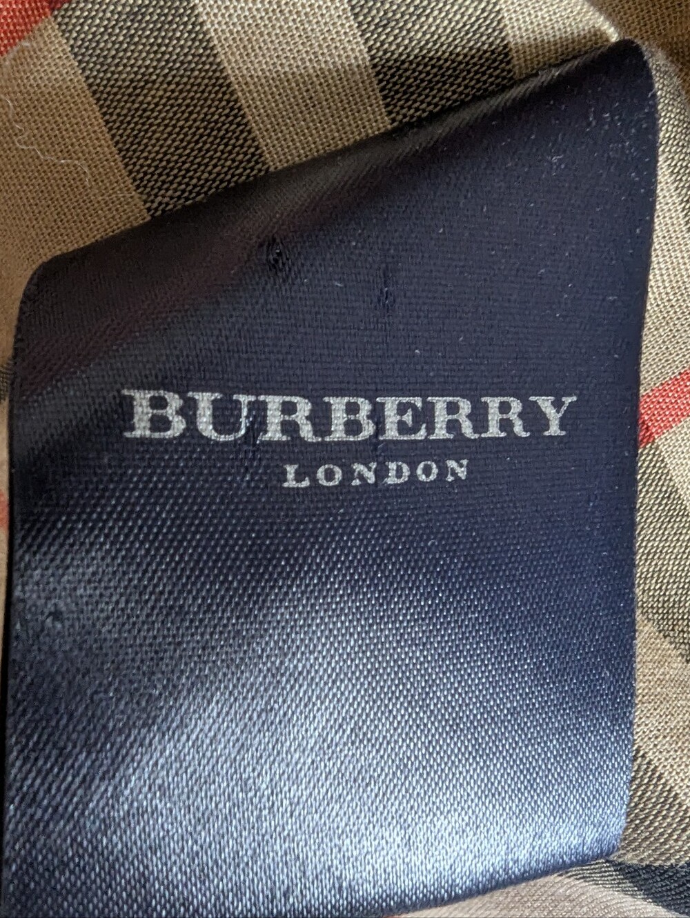 Burberry Classic Check Lined Jacket in Black & Beige, Black and Red Lining - Picture 13 of 15